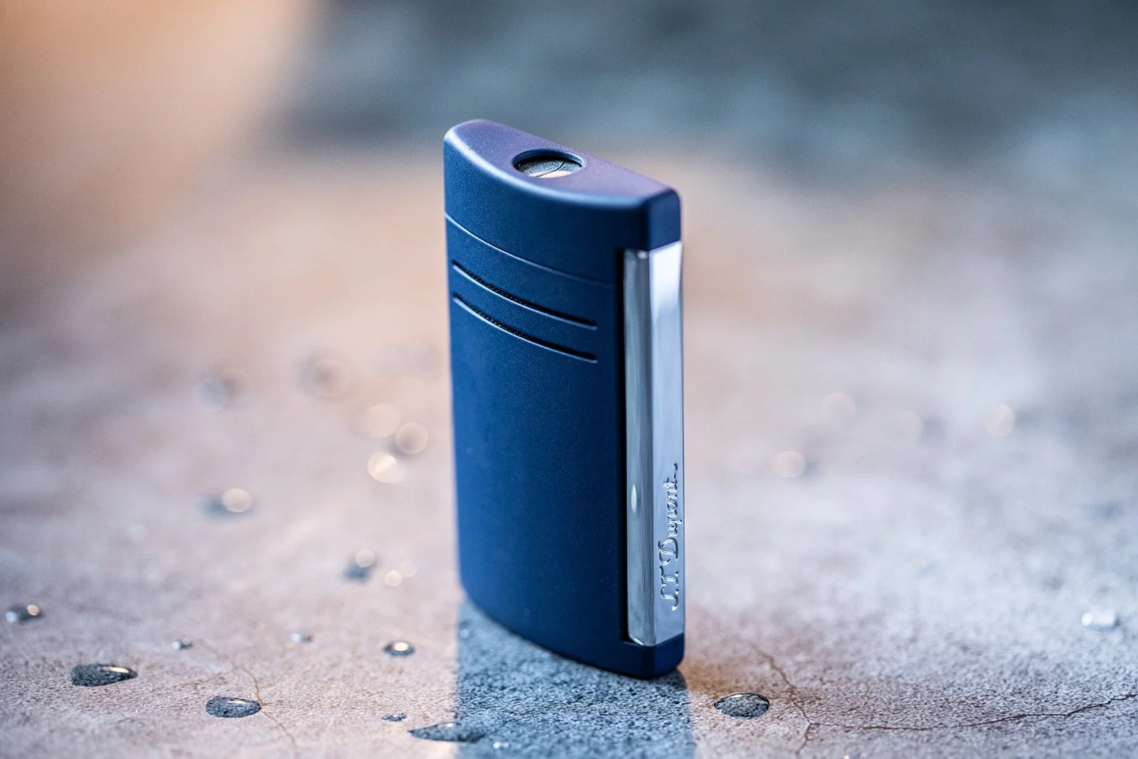 J. Dupont ネイビーブルーライター Maxijet Matte Blue Lighter 20027 - S.T. Dupont Lighter For